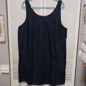 Natural Life Blue Denim Zippered Top